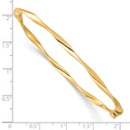 10K Polished Hinged Bangle