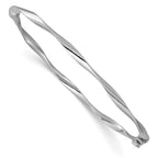 10K White Gold Polished Hinged Bangle