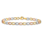 10K Tri-Color D/C Bracelet
