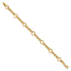 10K Polished D/C Fancy Link Bracelet