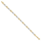 10K Two-tone Polished D/C Bracelet