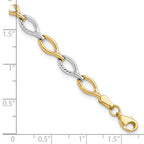10K Two-tone Polished D/C Bracelet