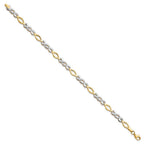 10K Two-tone Polished D/C Bracelet