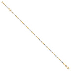 10K Two-tone Twisted Link Plus Extender - Total Anklet
