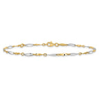 10K Two-tone Twisted Link Plus Extender - Total Anklet