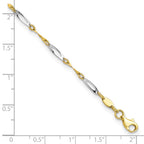 10K Two-tone Twisted Link Plus Extender - Total Anklet