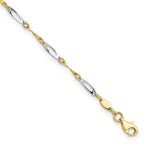 10K Two-tone Twisted Link Plus Extender - Total Anklet