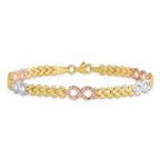 10K Tri-color Reversible Infinity Bracelet