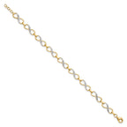 10K w/Rhodium D/C Infinity Fancy Bracelet