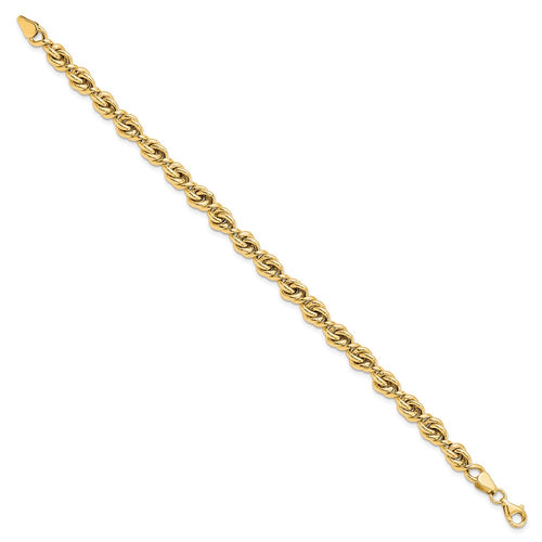 10K Polished Fancy Link Bracelet