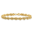 10K Polished Fancy Link Bracelet