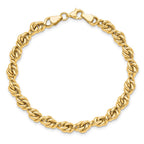 10K Polished Fancy Link Bracelet