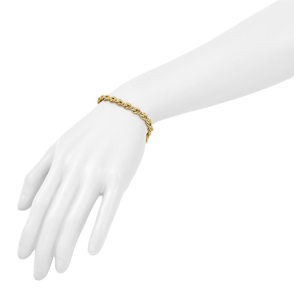 10K Polished Fancy Link Bracelet