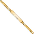 10k Polished Solid Chain/Solid Plate Curb Link 33x7mm Plate ID Bracelet