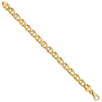 10k 8.5mm Hand-Polished Anchor Link 8 inch Bracelet