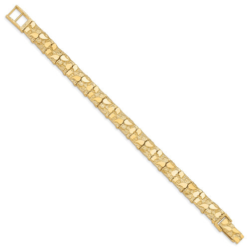 10k 10.0mm Nugget 8 inch Bracelet