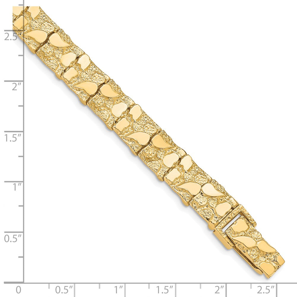 10k 10.0mm Nugget 8 inch Bracelet