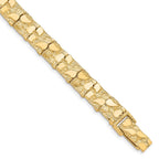10k 10.0mm Nugget 7 inch Bracelet