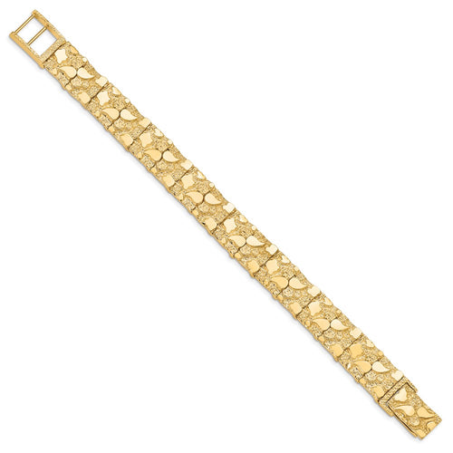 10k 12.0mm Nugget 7 inch Bracelet