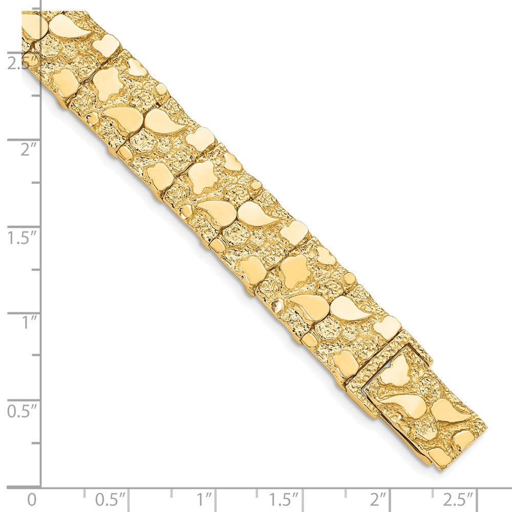 10k 12.0mm Nugget 8 inch Bracelet