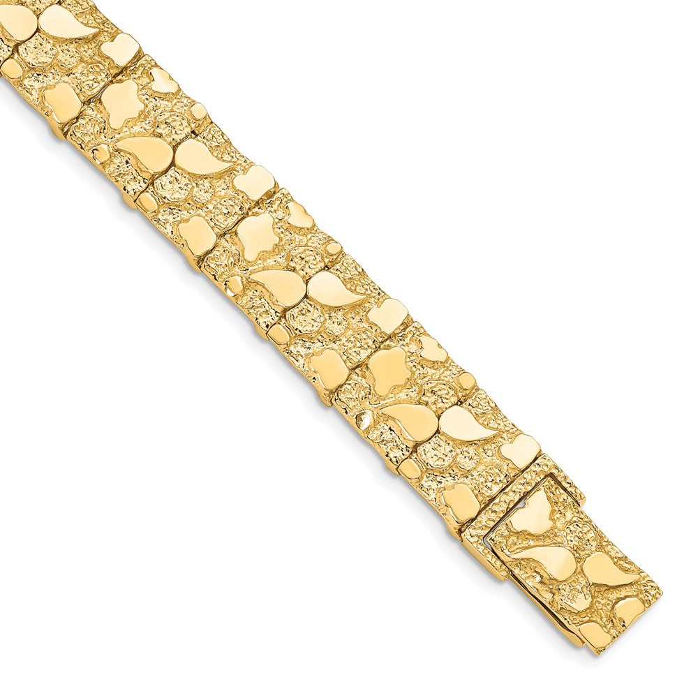 10k 12.0mm Nugget 8 inch Bracelet