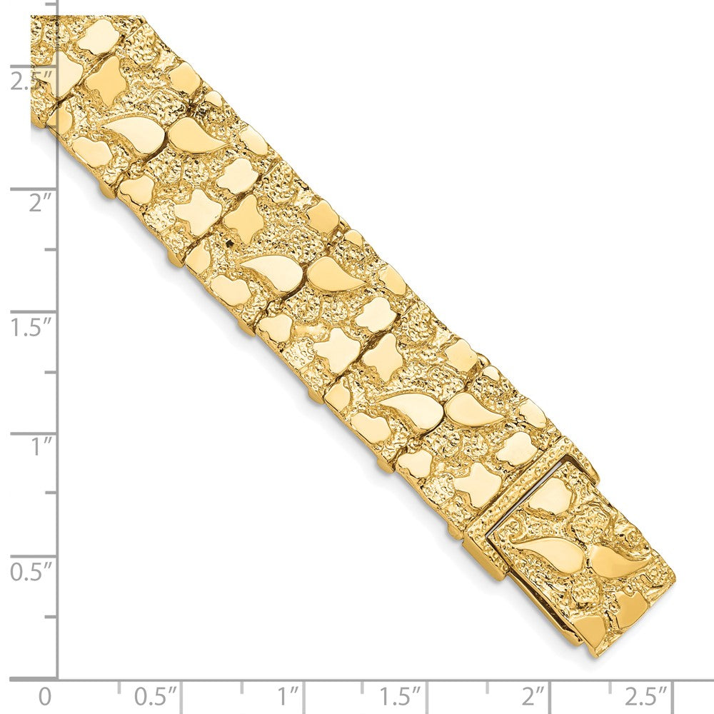 10k 15.0mm Nugget 8 inch Bracelet