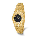 10k 22mm Black Dial 7 inch Nugget Watch