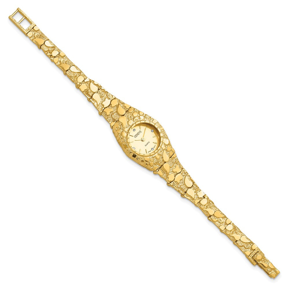 10k 22mm Champagne Dial 7 inch Nugget Watch