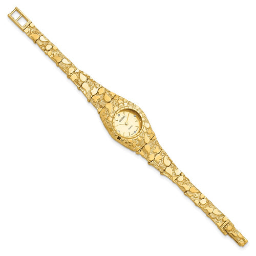 10k 22mm Champagne Dial 7 inch Nugget Watch