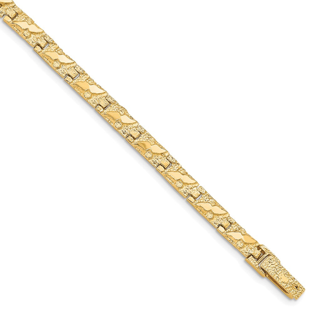 10k 4.0mm Nugget 7 inch Bracelet