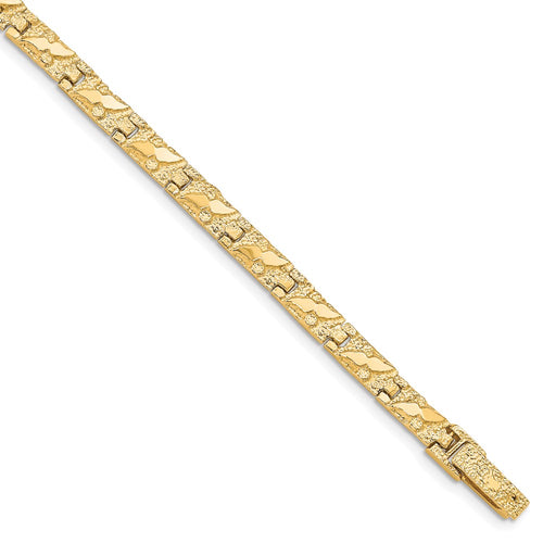 10k 4.0mm Nugget 7 inch Bracelet