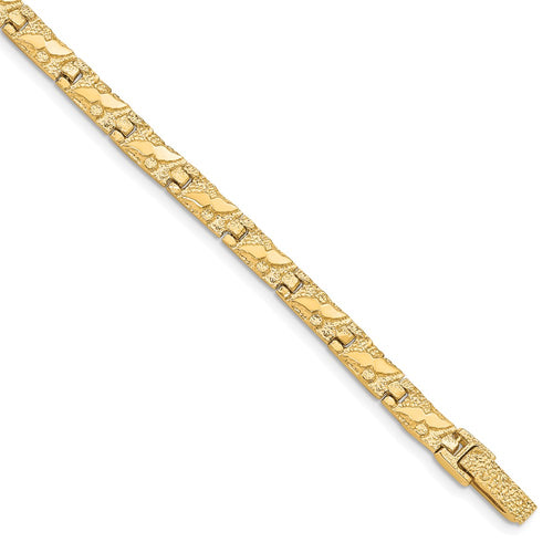 10k 5.5mm Nugget 7 inch Bracelet