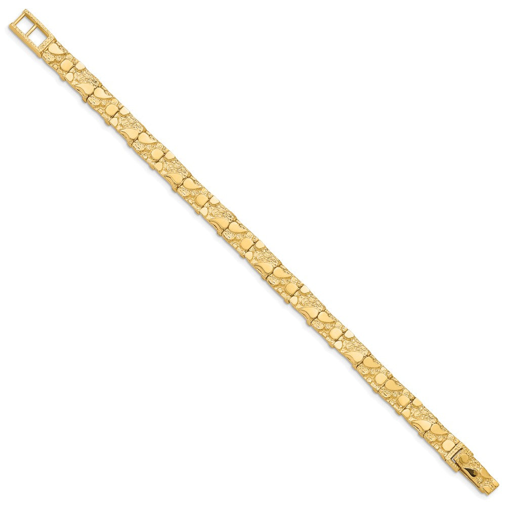 10k 7.0mm Nugget 8 inch Bracelet