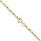 14K Carded 1.35mm Cable Rope with Spring Ring Clasp Chain