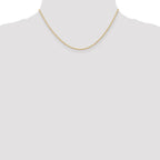 14K Carded 1.35mm Cable Rope with Spring Ring Clasp Chain