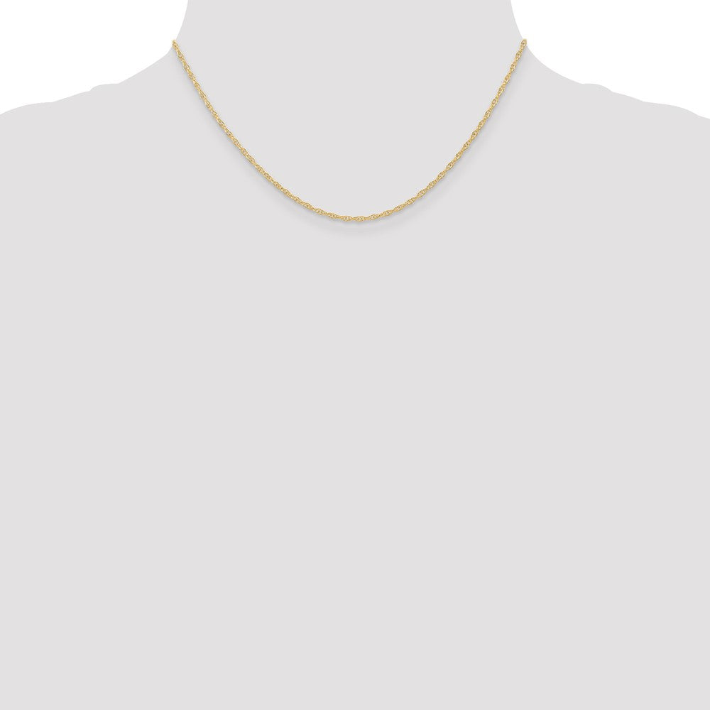 14K Carded 1.35mm Cable Rope with Spring Ring Clasp Chain