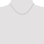 14K White Gold Carded 1mm Singapore with Spring Ring Clasp Chain