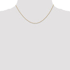 14K Carded 1mm Singapore with Spring Ring Clasp Chain