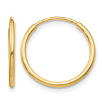 10k Polished Endless Tube Hoop Earrings