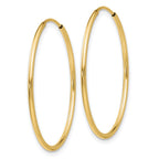 10k Polished Endless Tube Hoop Earrings