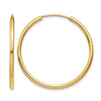 10k Polished Endless Tube Hoop Earrings