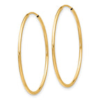 10k Polished Endless Tube Hoop Earrings