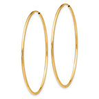 10k Polished Endless Tube Hoop Earrings