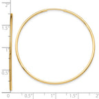 10k Polished Endless Tube Hoop Earrings
