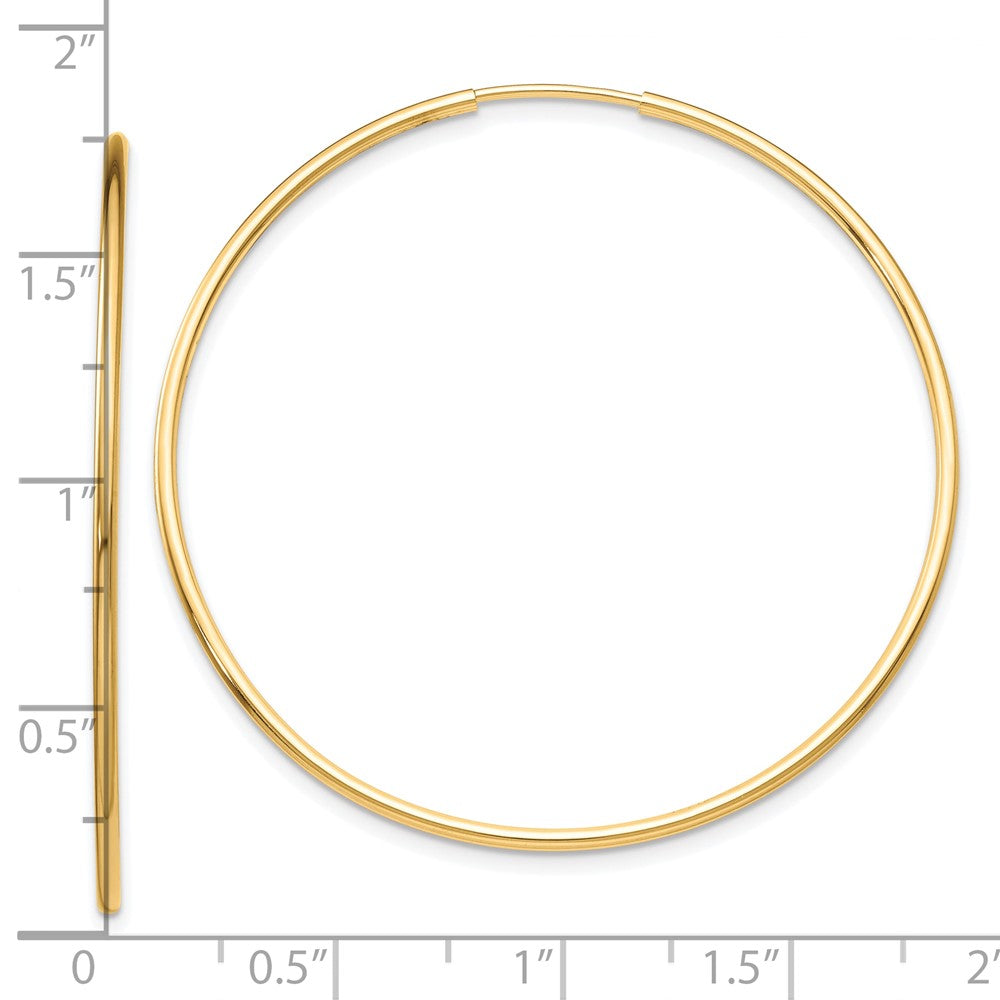 10k Polished Endless Tube Hoop Earrings