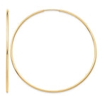10k Polished Endless Tube Hoop Earrings
