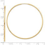 10k Polished Endless Tube Hoop Earrings