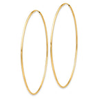 10k Polished Endless Tube Hoop Earrings