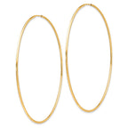 10k Polished Endless Tube Hoop Earrings