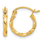 10k Twist Polished Hoop Earring